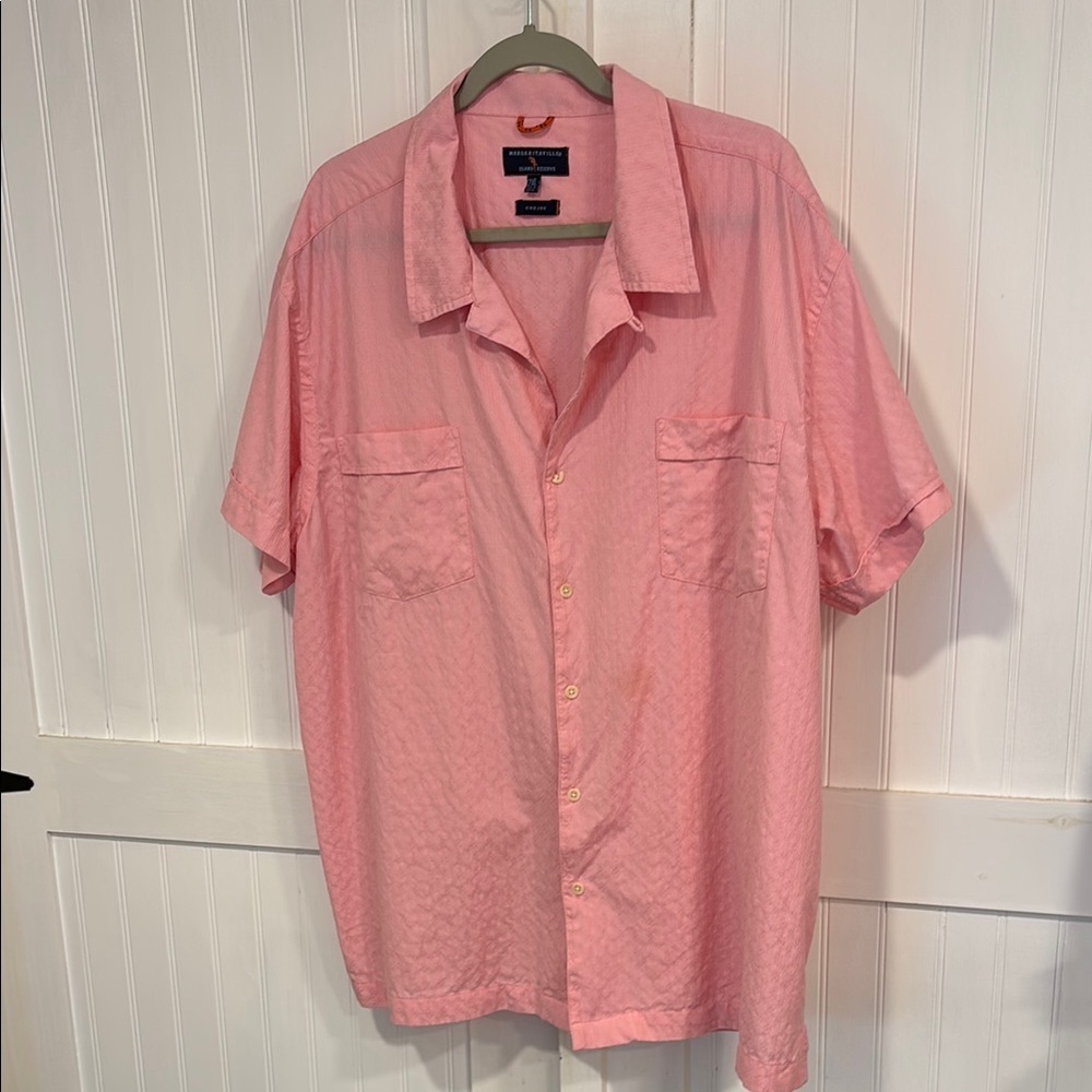 Margaritaville Island reserve Cudjoe short sleeve,100 cotton pink Shirt size 2XL